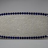 Grey and Blue Glass Mosaic Brass Mid-Century Modern Side Table