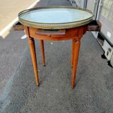 High table old hot water bottle Louis XVI style with marble top