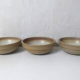 3 vintage stoneware bowls