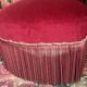 Vintage burgundy velvet armchair with fringes – theatrical and elegant