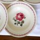 6 vintage Badonviller soup plates, Germaine model 220635