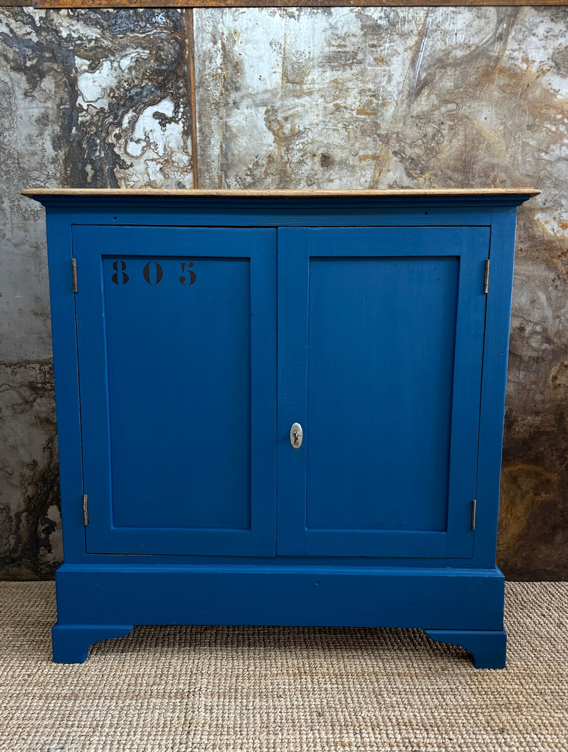 Royal blue handcrafted sideboard