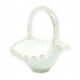 Decorative basket, white glass, Poland, 1970s