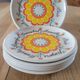 6 retro cheese plates