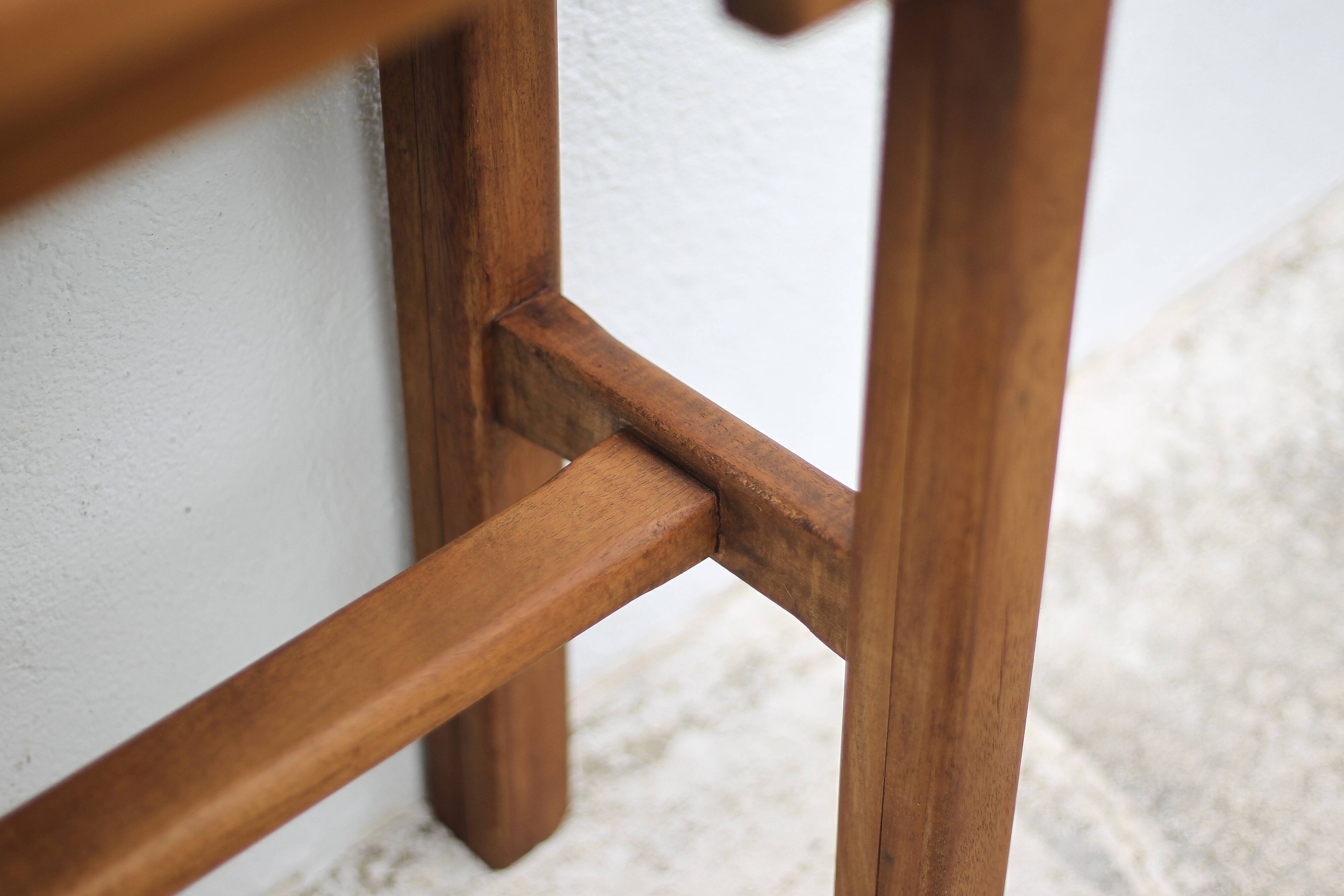 Vintage wooden console, wooden furniture, console table, interior decoration