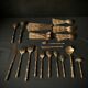 Couverts de table 12 personnes laiton bambou