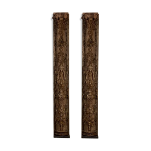 Paire de demi colonnes