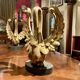 Ittalian Artist, Empire Period Decorative Swan Sculptures, 1800s, Giltwood, Set of 2