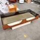 Vintage Space Age Coffee Table with Smoke Glass Table Top, 1960s