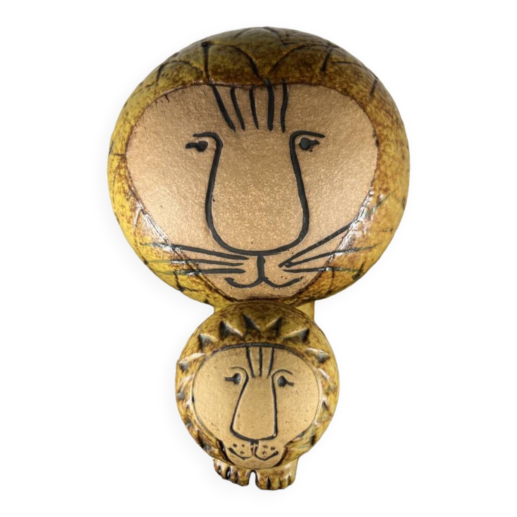 Lion Lisa Larson ceramic Gustavberg Sweden 1964 (a pair) | Selency