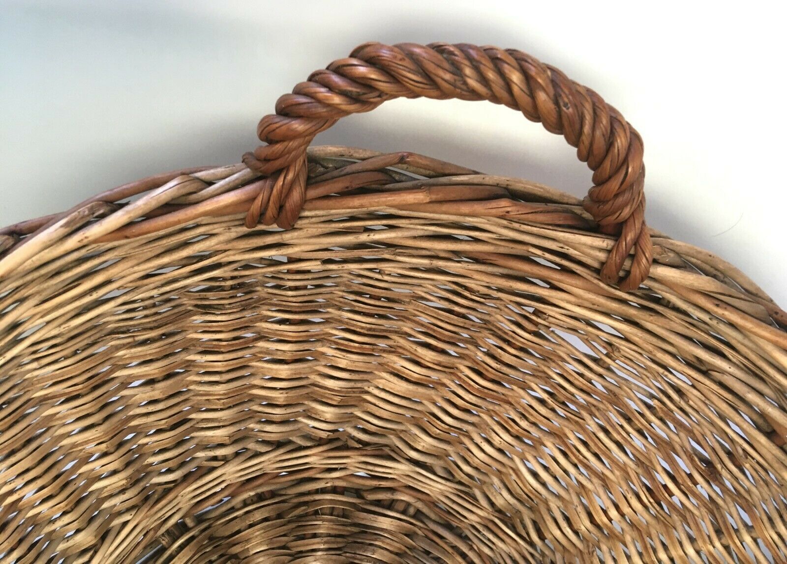 Vintage rattan wicker basket popular art laundry basket