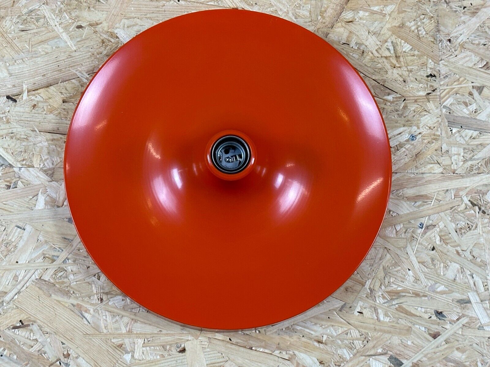 60s 70s discus wall lamp Teka Orange Space Age design aluminum metal