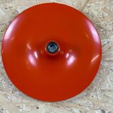 60s 70s discus wall lamp Teka Orange Space Age design aluminum metal