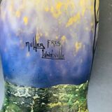 Tree-decorated laminated glass vase