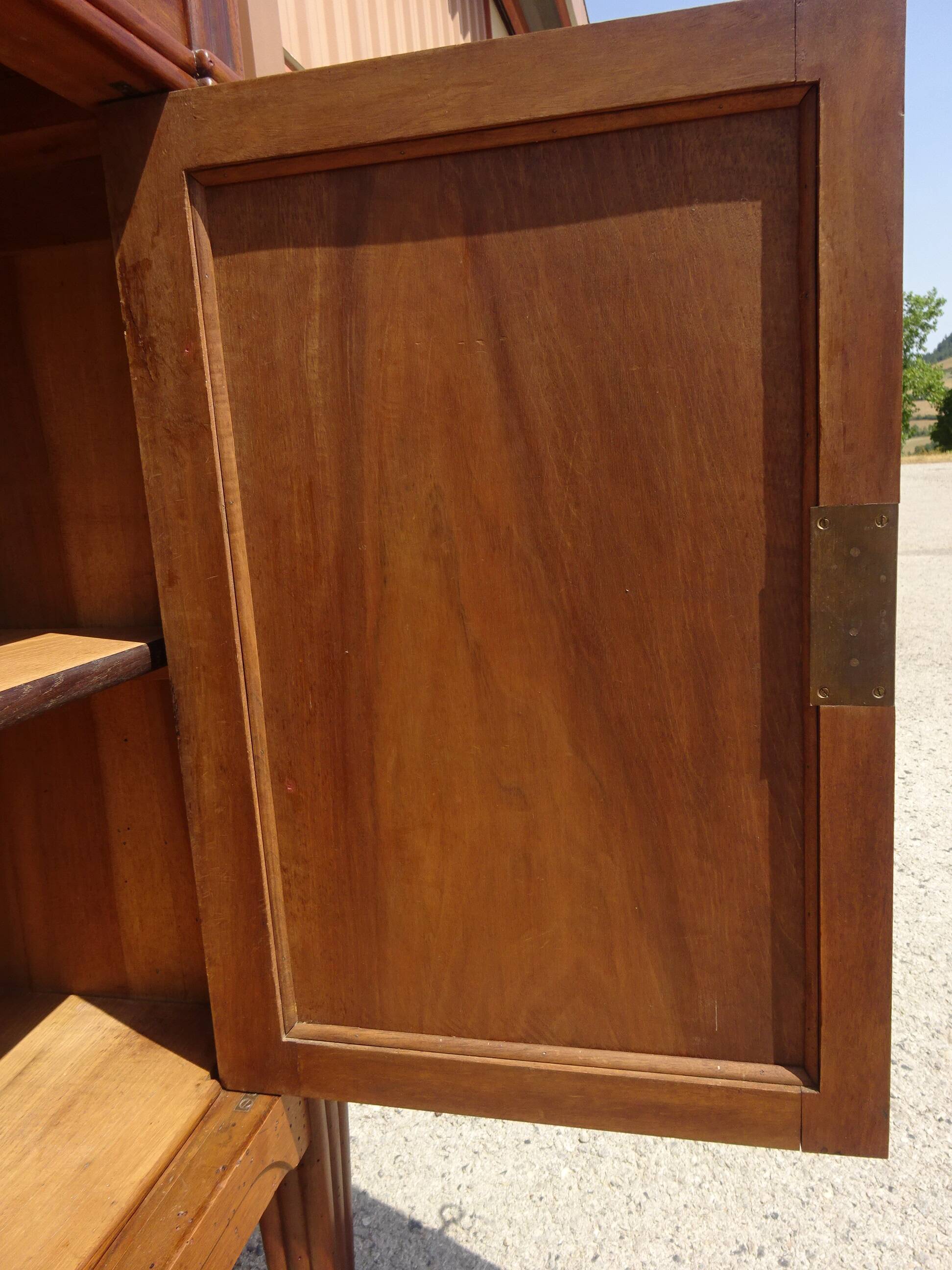 Art Deco sideboard in walnut with a marble top