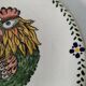 Earthenware plate with polychrome rooster – Martha Kołodziej – 2004