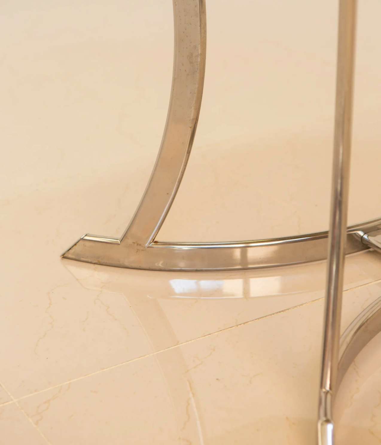 Italian octagonal metal dining table 70's