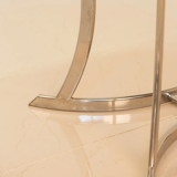 Italian octagonal metal dining table 70's