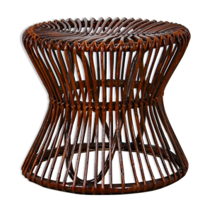 Tabouret en rotin 1960s