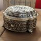 Beautiful silver metal jewelry box