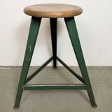Green Industrial Workshop Stool, 1960s