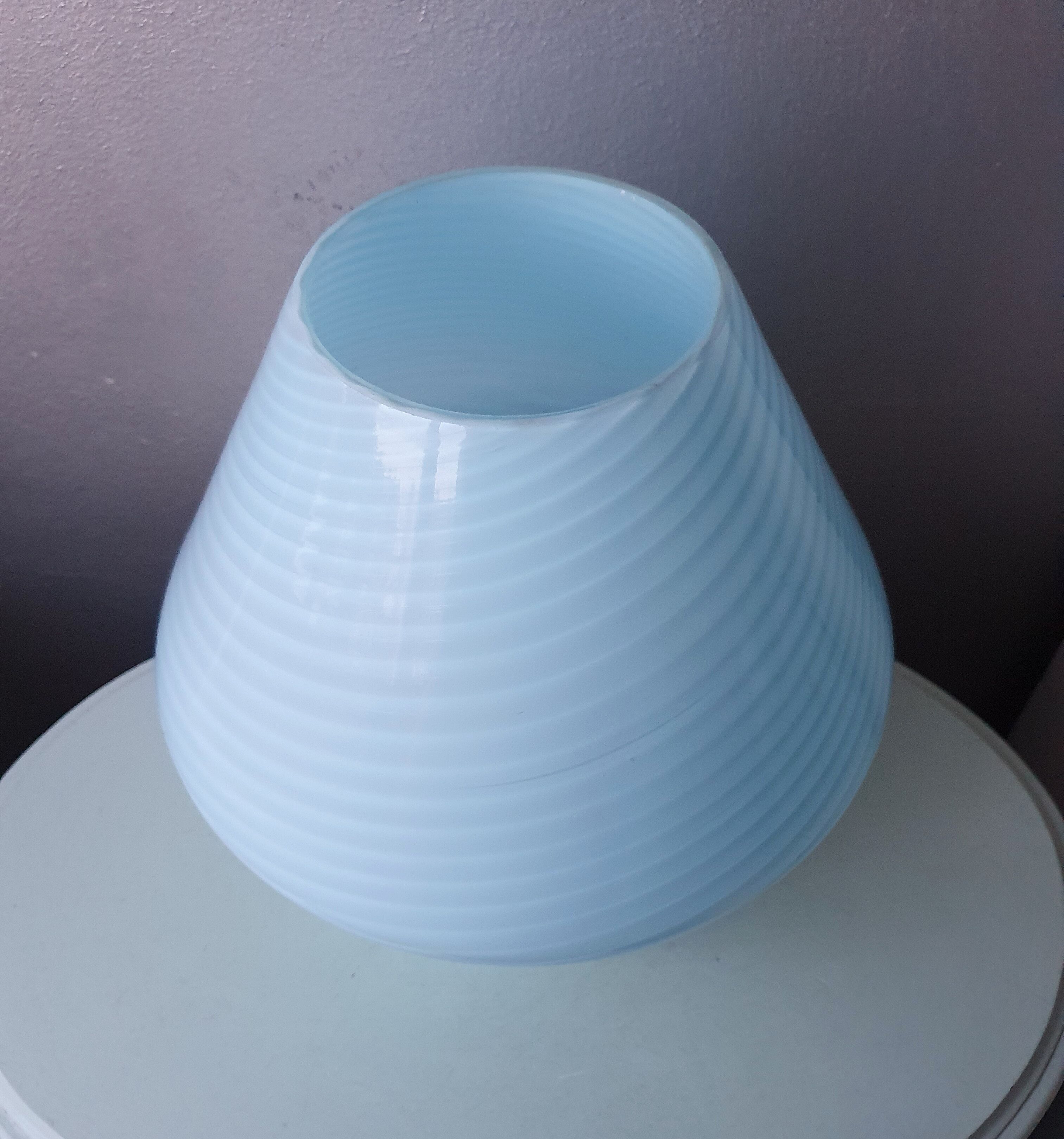 Blue Murano mushroom table lamp, Gambaro e Poggi for Vetri