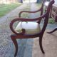 English desk and lyre chair, leather, extensions.