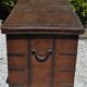 Wooden chest on wheels & wrought iron fittings - nineteenth century