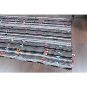 Vintage Turkish Oushak Handmade Cotton Gray Wool Kilim Area Rug 120x172