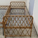 Rattan leg bed 1960