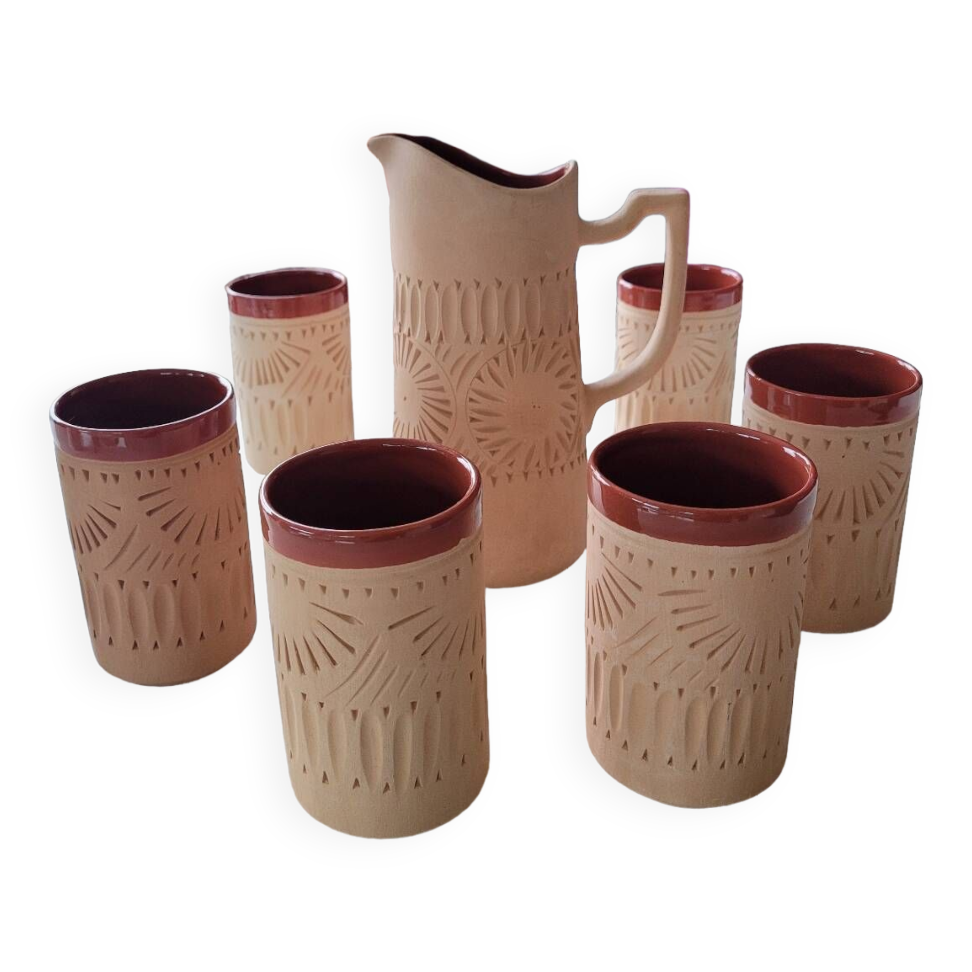 Terracotta orangeade service