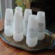 6 vintage tulips in cut glass and opaline glass