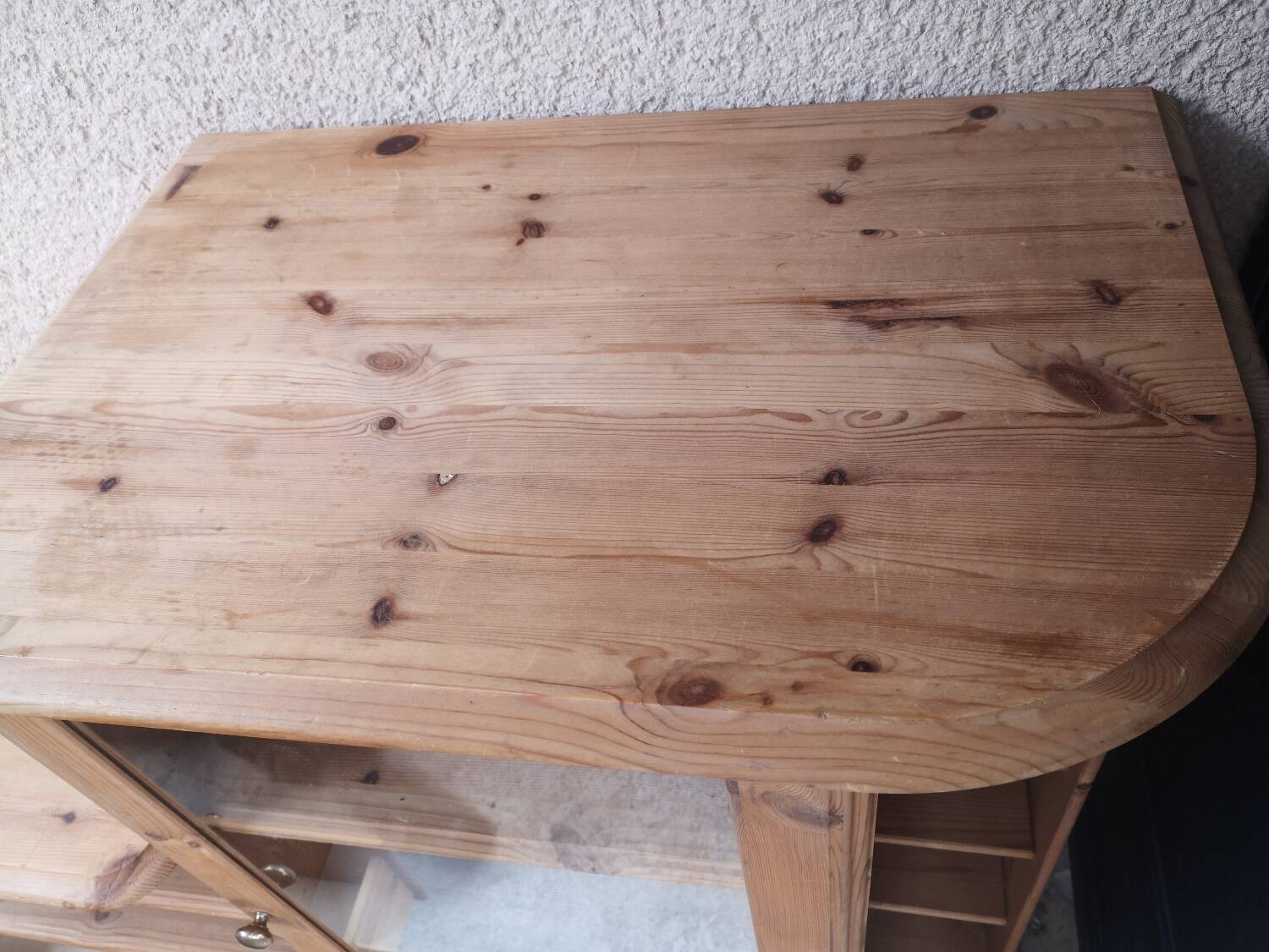 Antique asymmetrical pine furniture