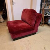 Chauffeuses et pouf vintage