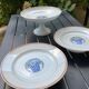 Set of 2 heel plates and one compote dish art deco, Boch La Louvière