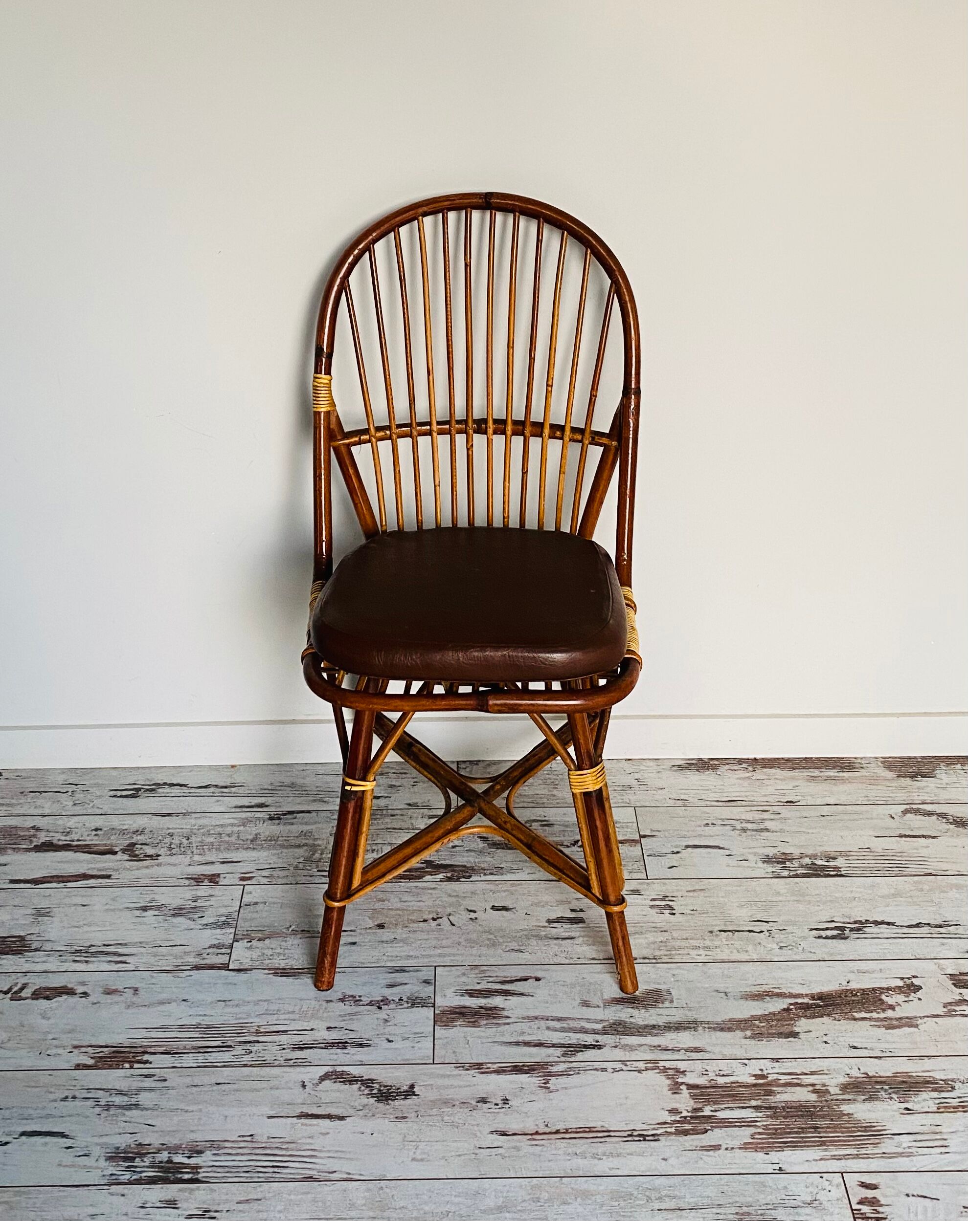 Bamboo and rattan chairs circa 60/70 from maison drucker