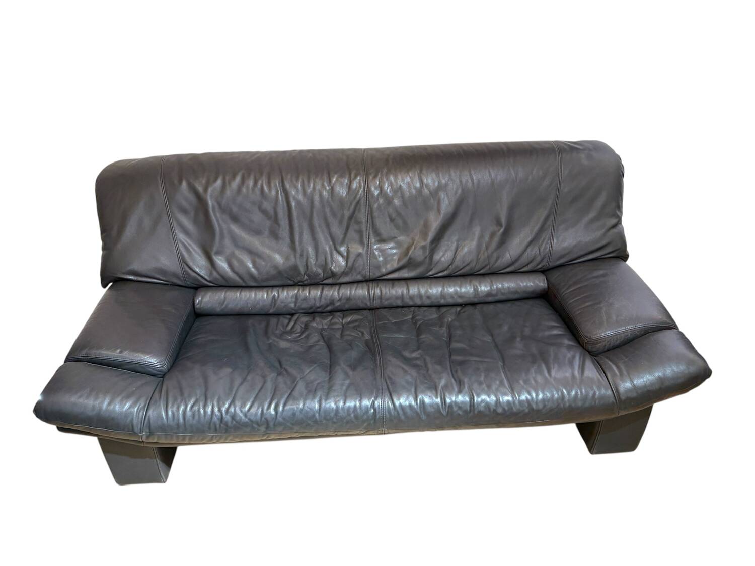 Canapé Postmoderne en Cuir par Nicoletti Salotti, Italie, 1980s