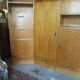 Meuble modulable de bureau ou de salon plaqué chêne des années 1960