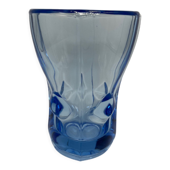 Blue glass vase 1950