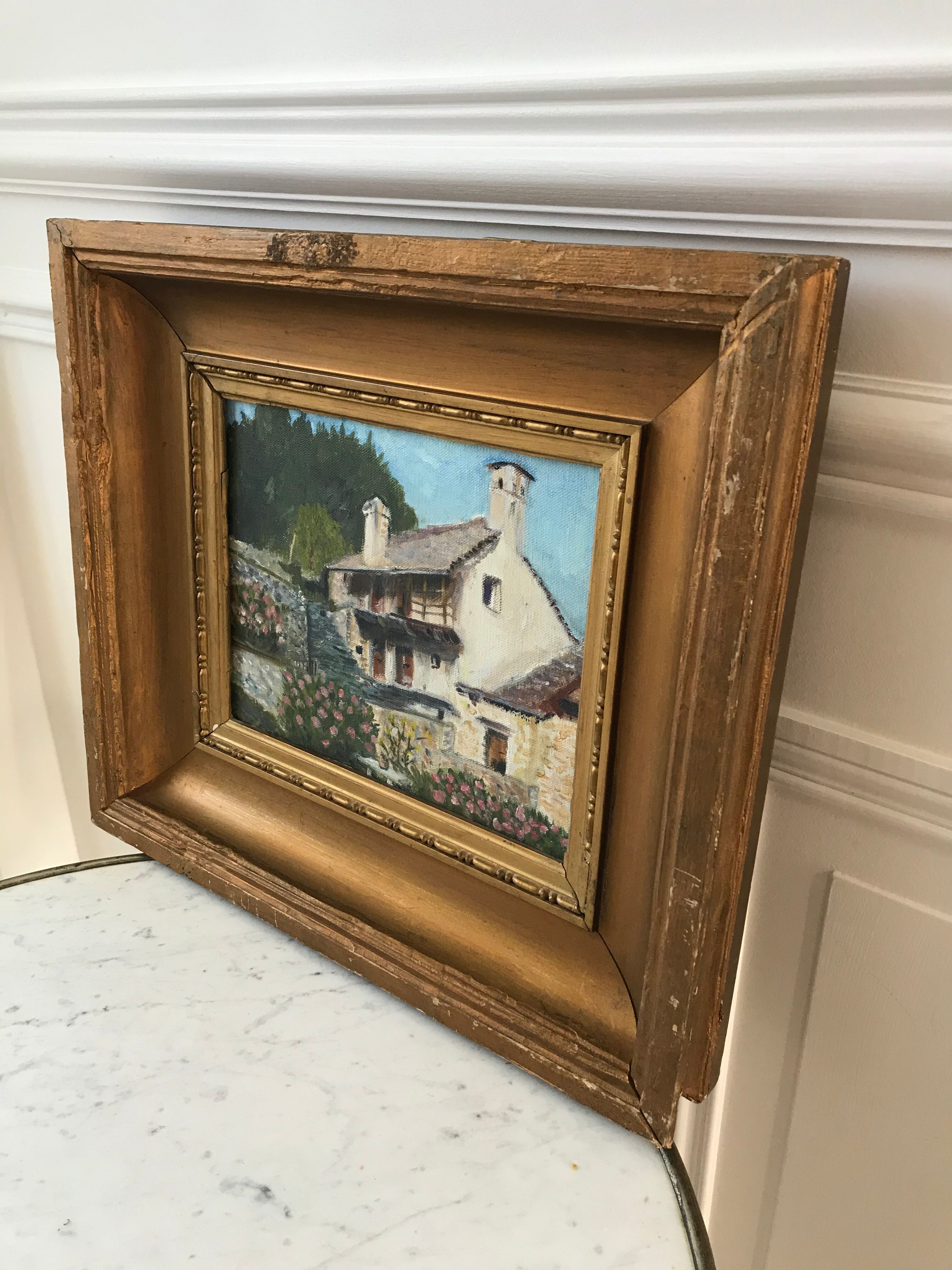 Table / vintage canvas country