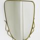 Elegant wall mirror in brass and black from the mid-century, Italy, 1950s.