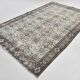 Tapis persan floral vert clair et marron