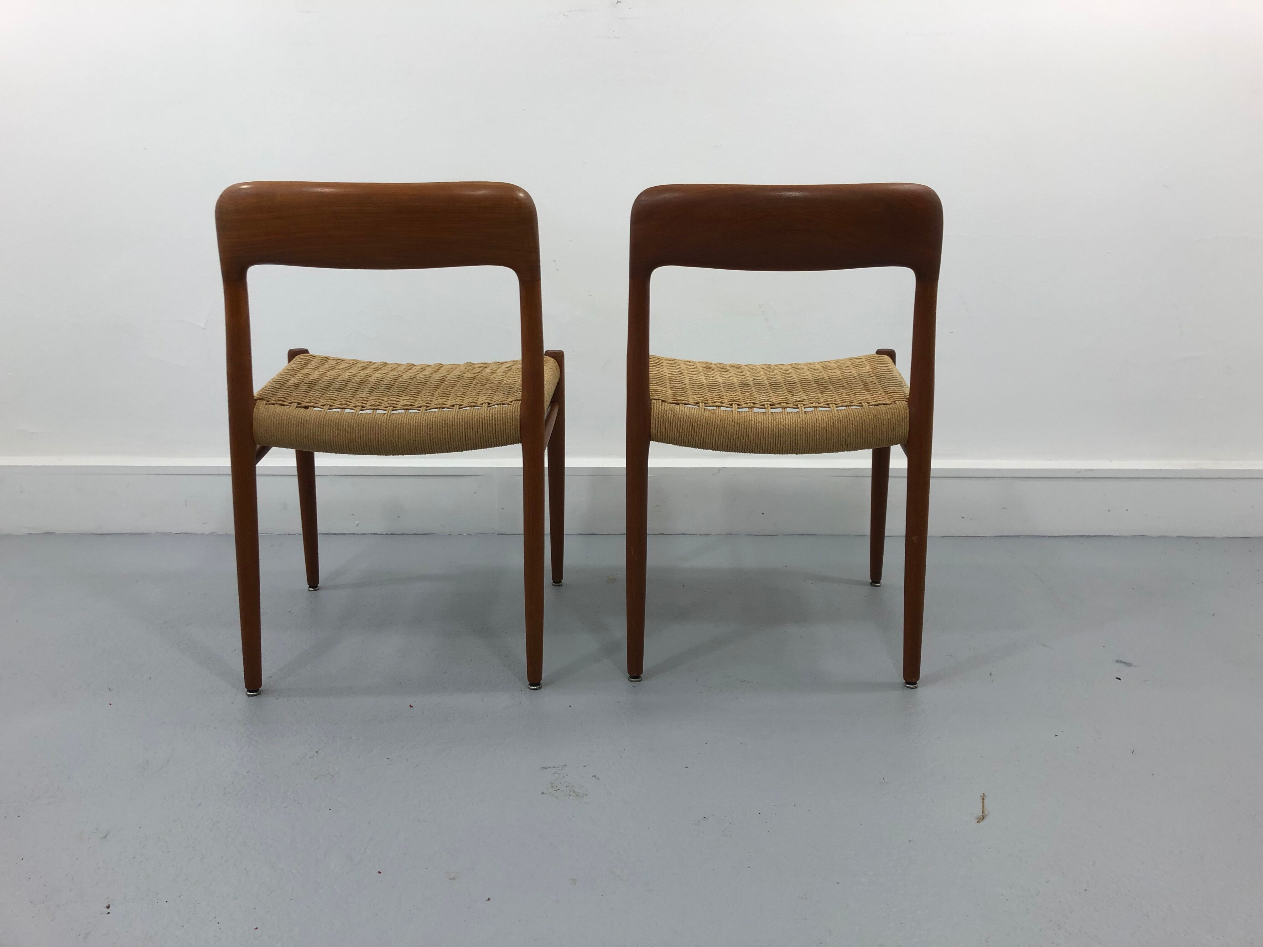 Danish Teak 56 chairs by Niels Otto Møller for J. L. Møllers