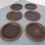 Large Russian Plates by Ulla Procope for Arabia, Set of 6, Finland, 1960s, Set of 6