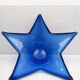 Vintage cobalt blue starfish-shaped fruit bowl in HSG style.