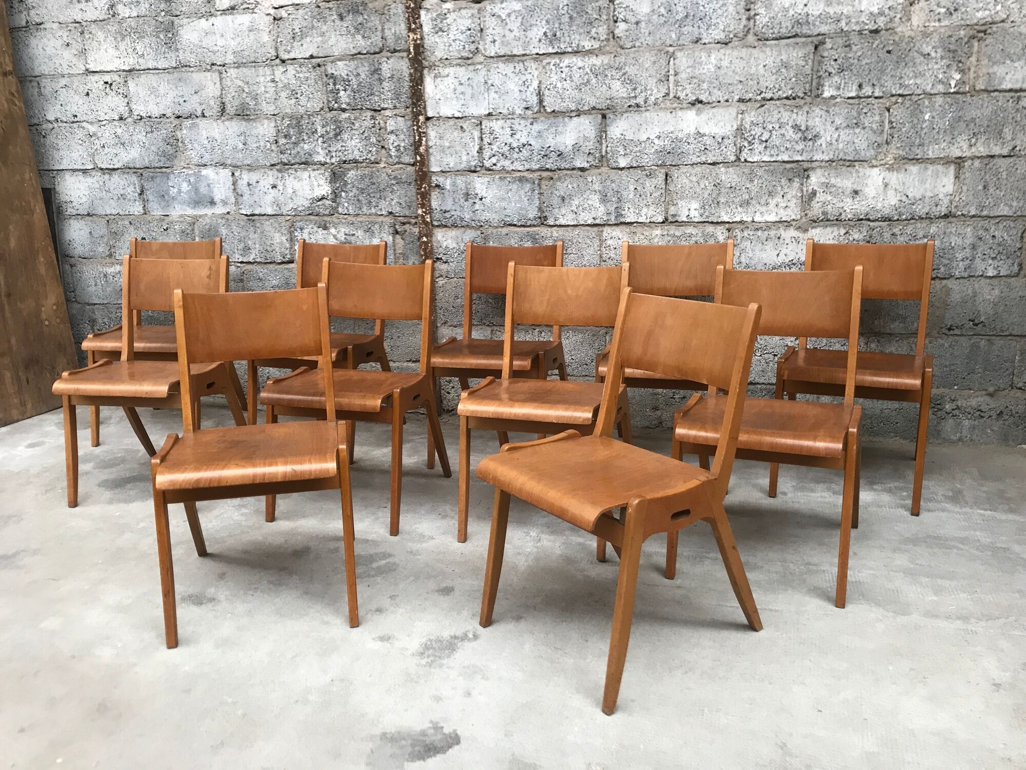 Series of 11 chairs 1950/1960