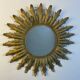 Miroir soleil rond en fer forgé des années 50, Italie