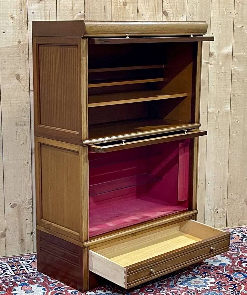 Mahogany and oak desk display cabinet from the MD brand, manufactured in the 1960s - removable