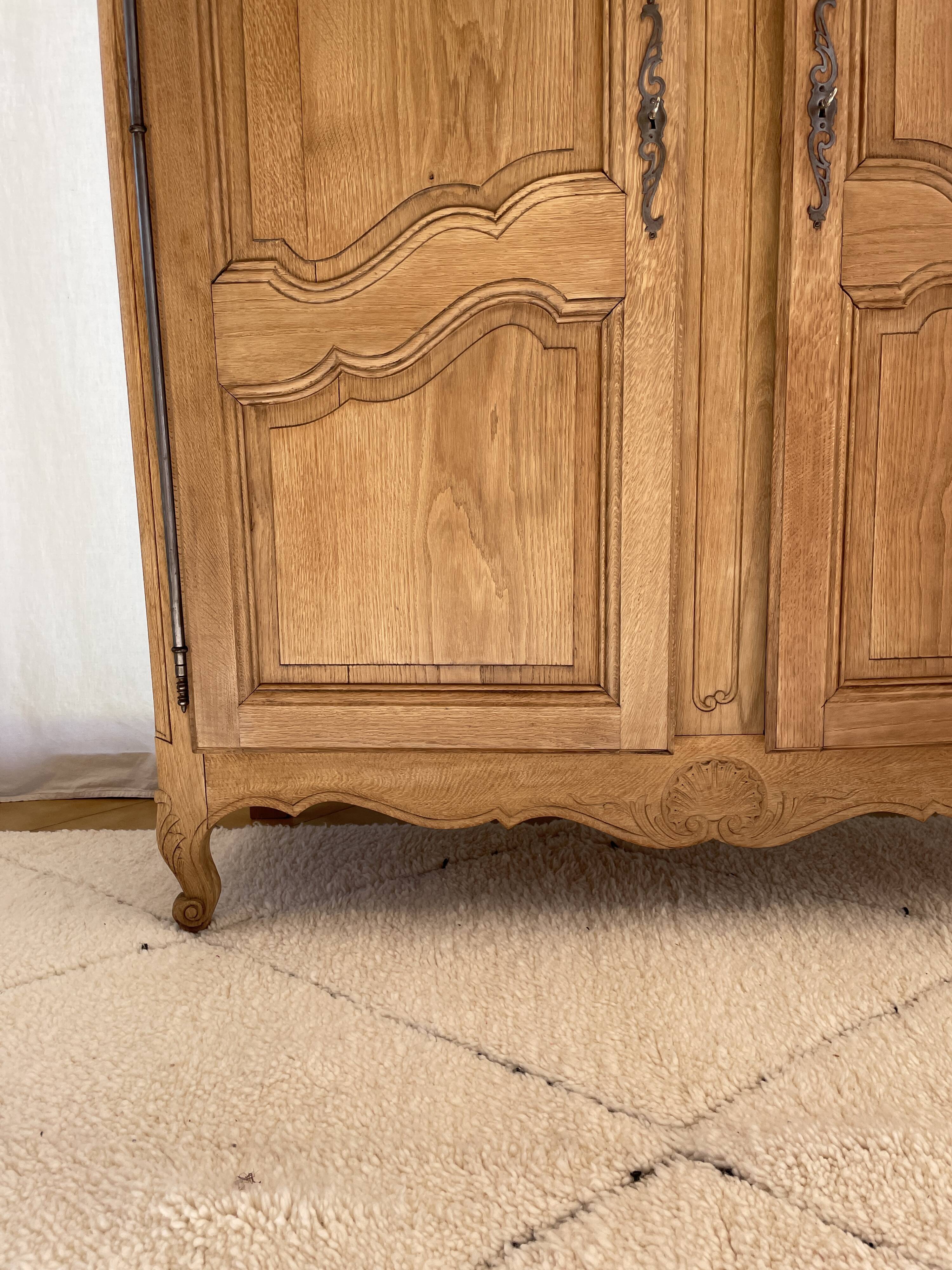 Vintage raw wood cabinet