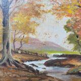 Painting HST/P circa 1950 "Autumn Landscape" by Harry Archer (Washington)